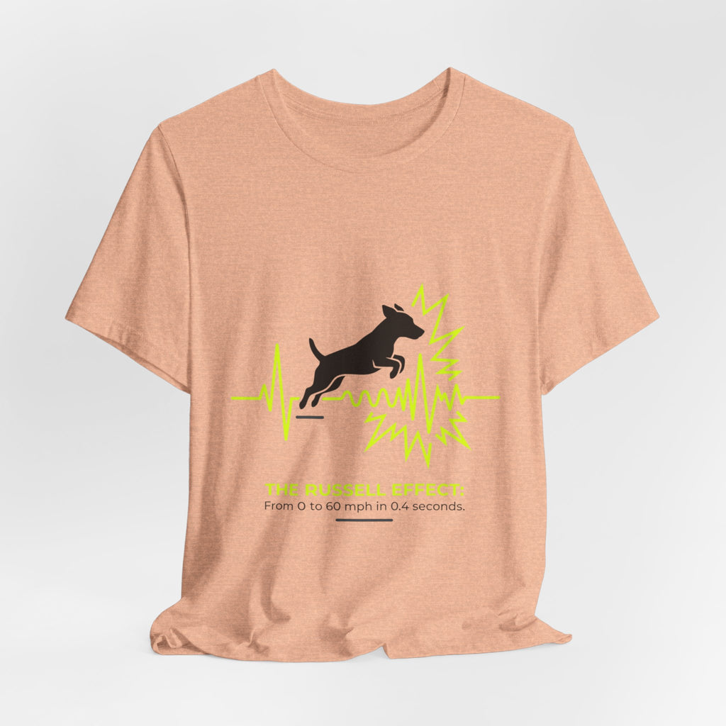 Dog Heartbeat Tee — "The Russell Effect" Greyhound Sprint T‑Shirt