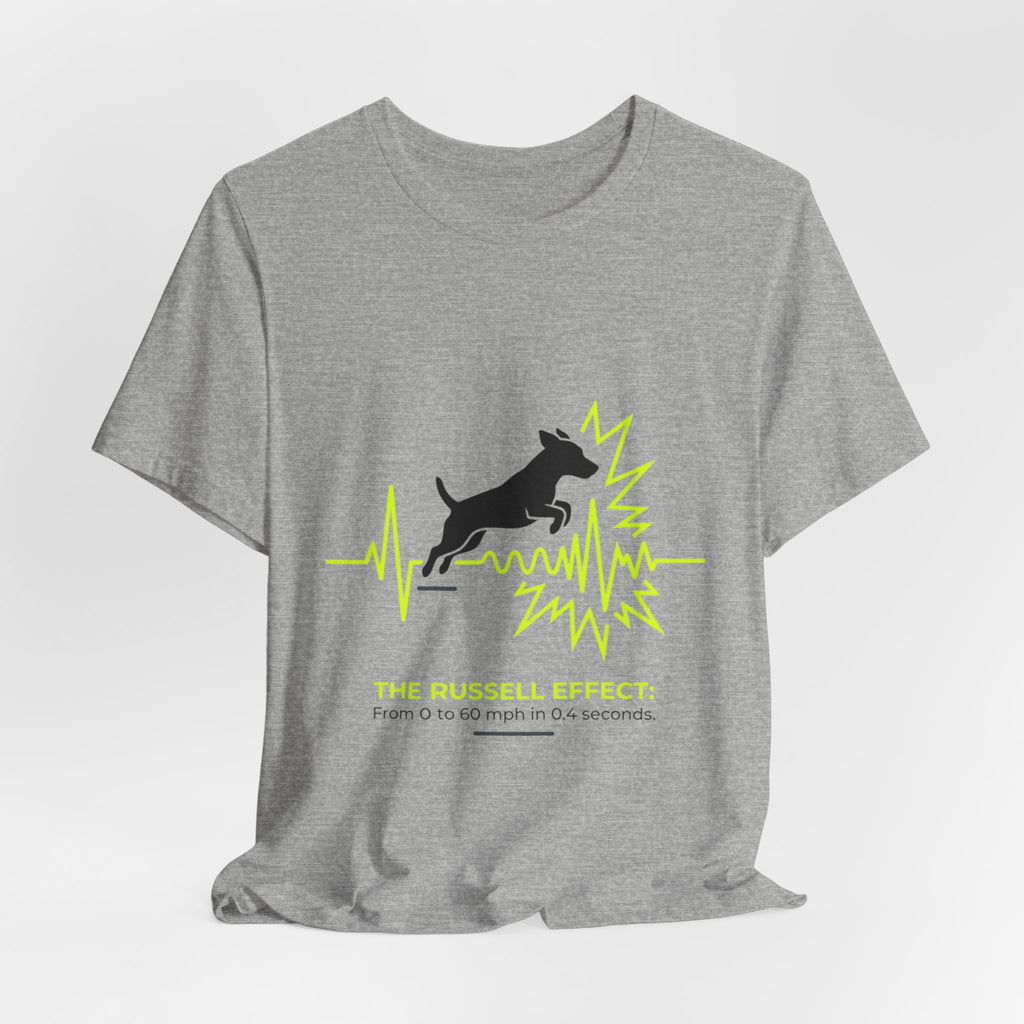 Dog Heartbeat Tee — "The Russell Effect" Greyhound Sprint T‑Shirt