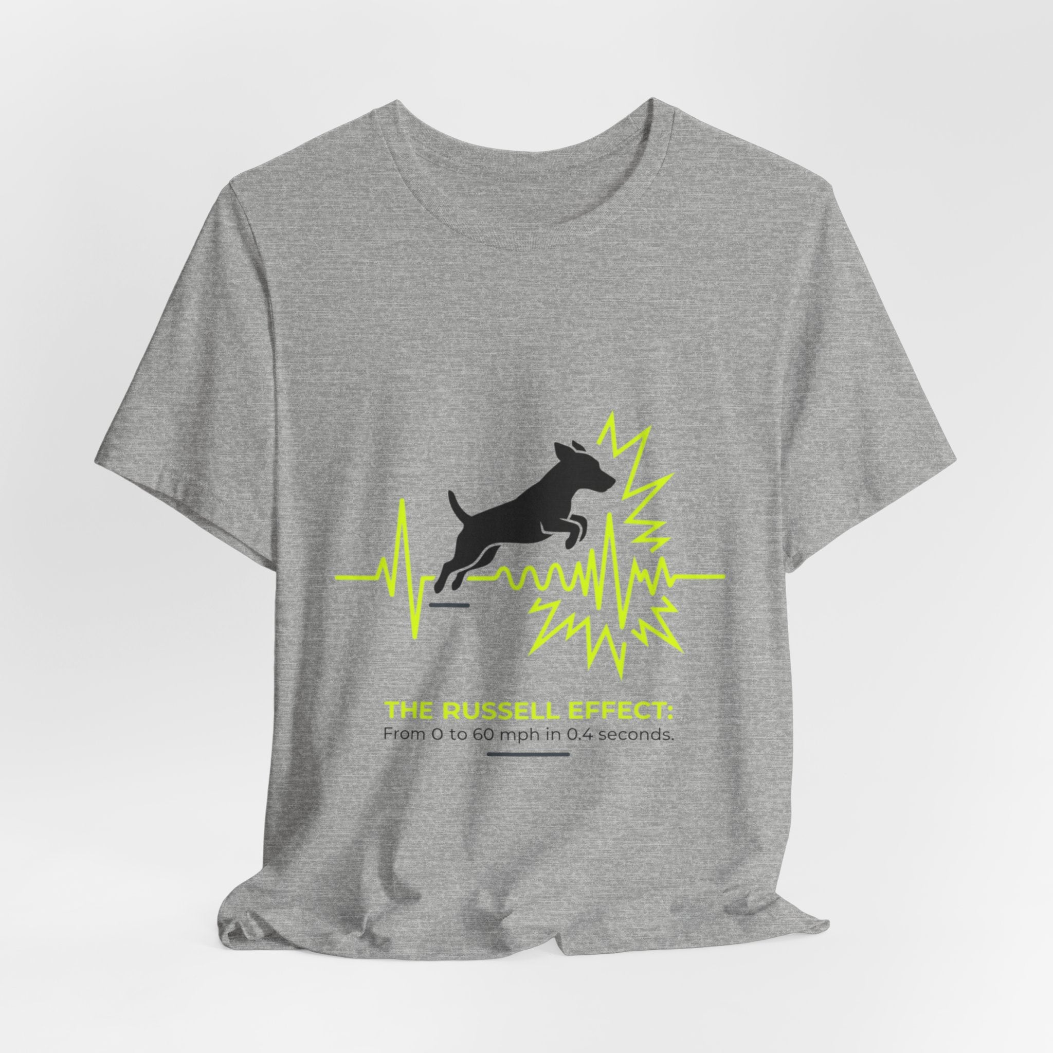 Dog Heartbeat Tee — "The Russell Effect" Greyhound Sprint T‑Shirt