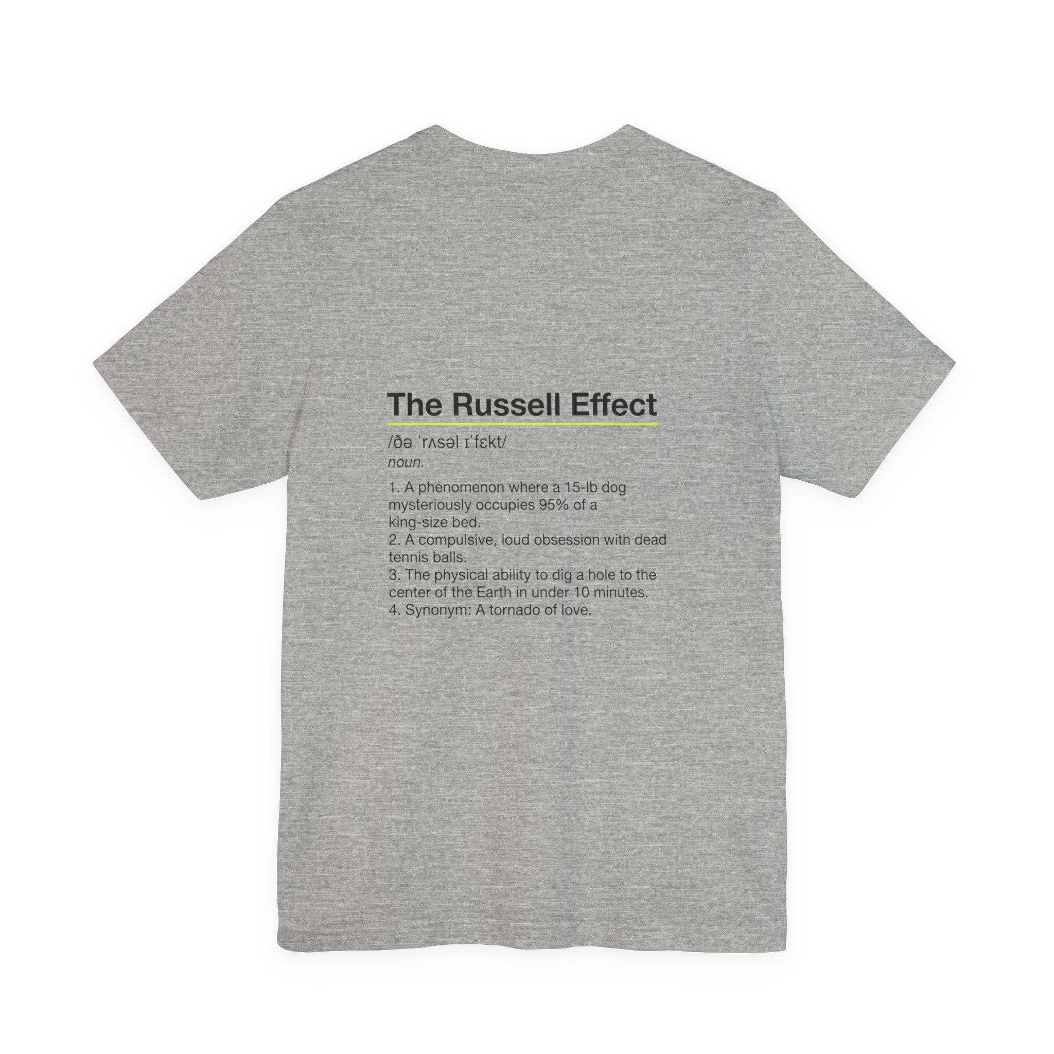 Jack Russell Definition Tee — "The Russell Effect" Greyhound Sprint T‑Shirt