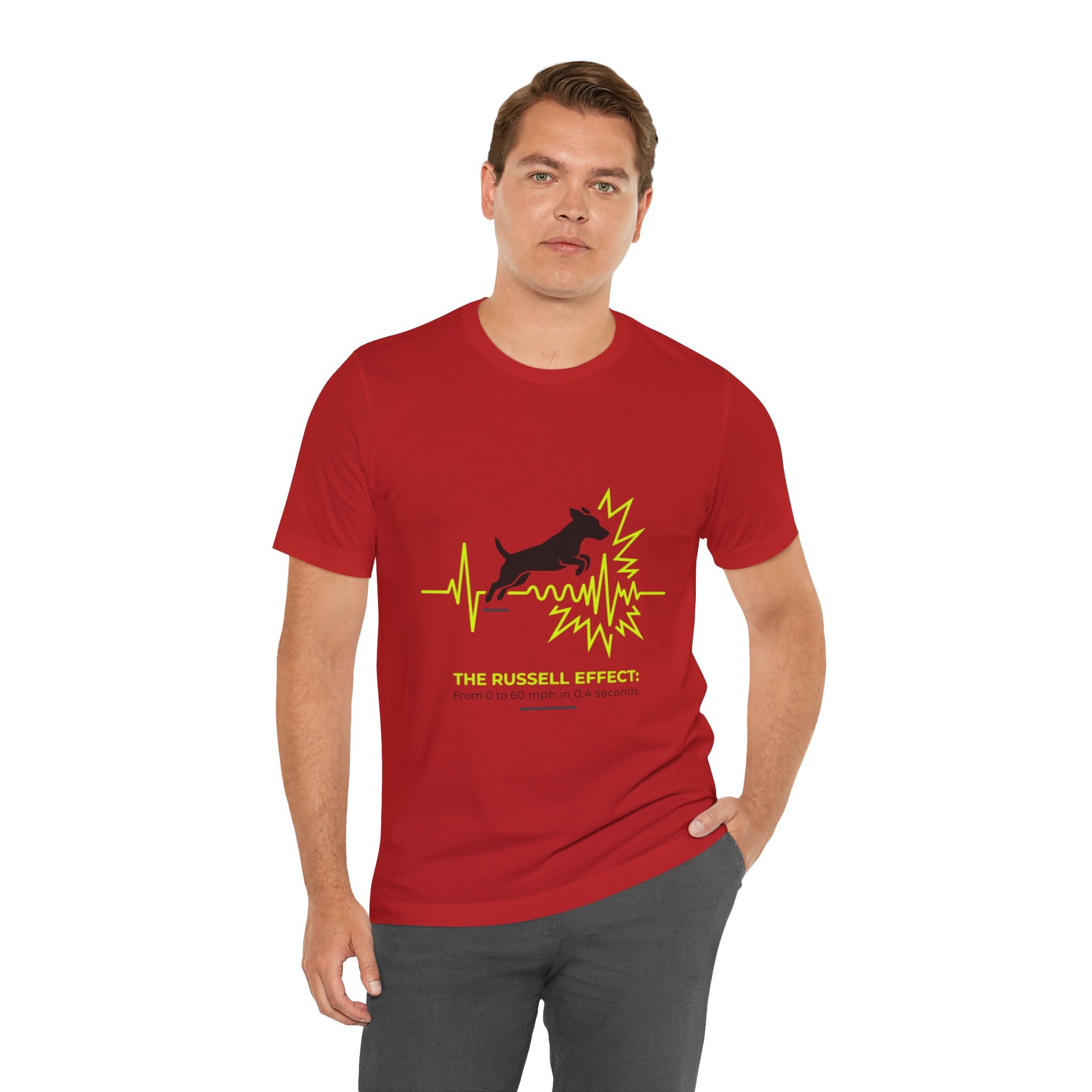 Dog Heartbeat Tee — "The Russell Effect" Greyhound Sprint T‑Shirt