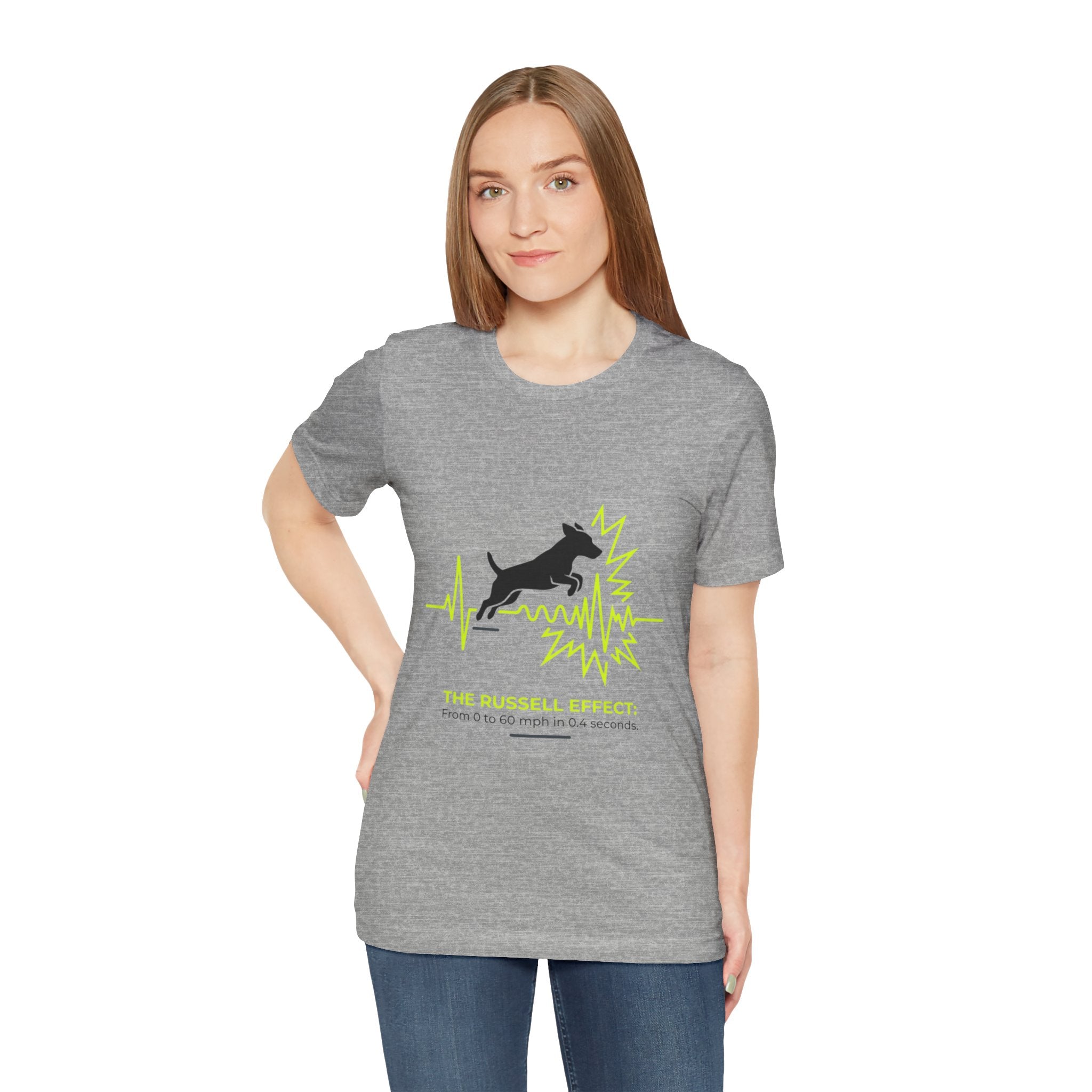 Dog Heartbeat Tee — "The Russell Effect" Greyhound Sprint T‑Shirt