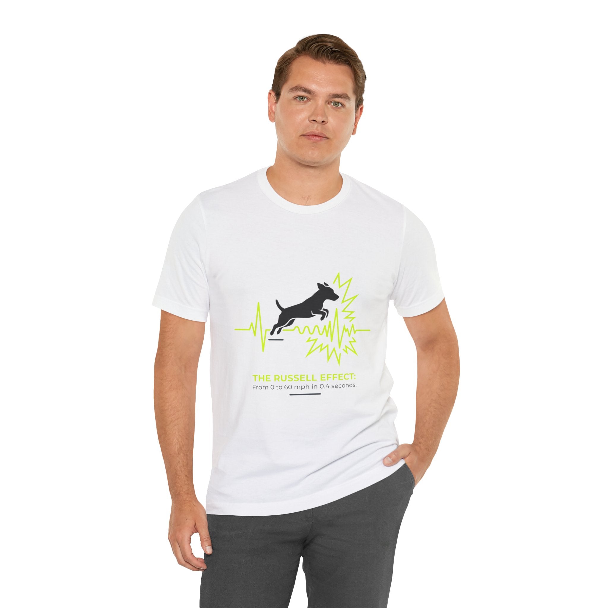 Dog Heartbeat Tee — "The Russell Effect" Greyhound Sprint T‑Shirt