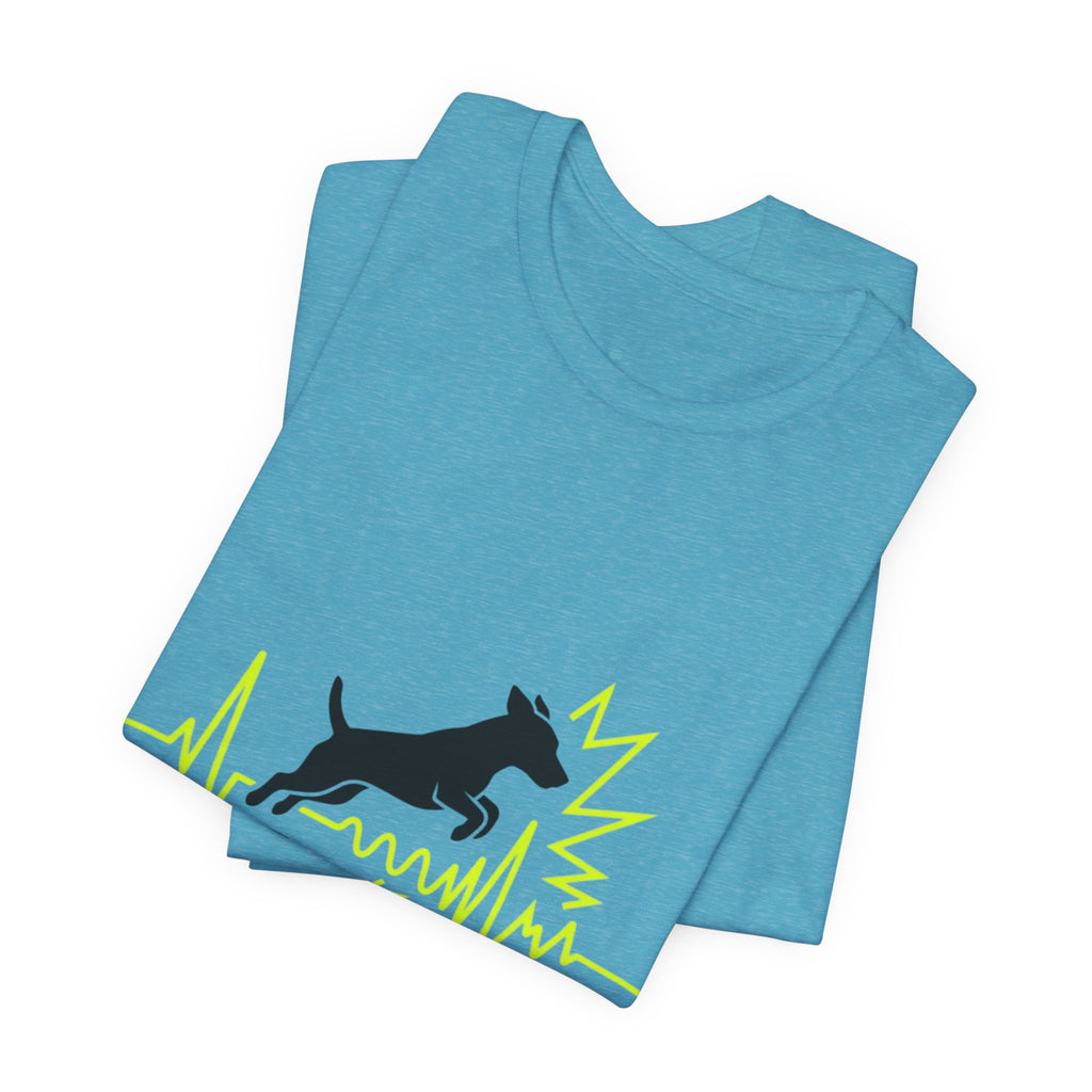 Dog Heartbeat Tee — "The Russell Effect" Greyhound Sprint T‑Shirt