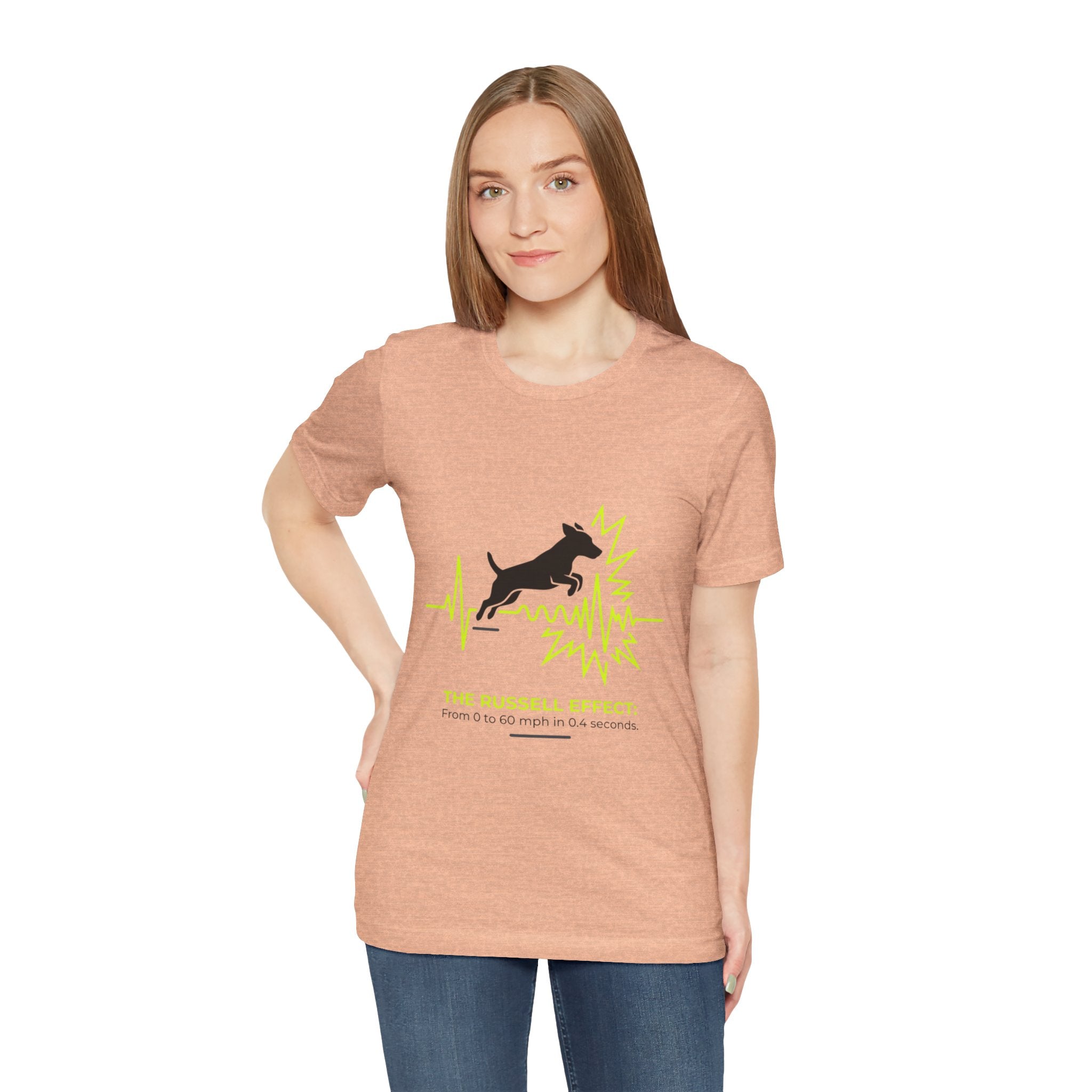 Dog Heartbeat Tee — "The Russell Effect" Greyhound Sprint T‑Shirt