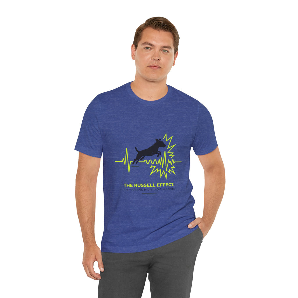 Dog Heartbeat Tee — "The Russell Effect" Greyhound Sprint T‑Shirt