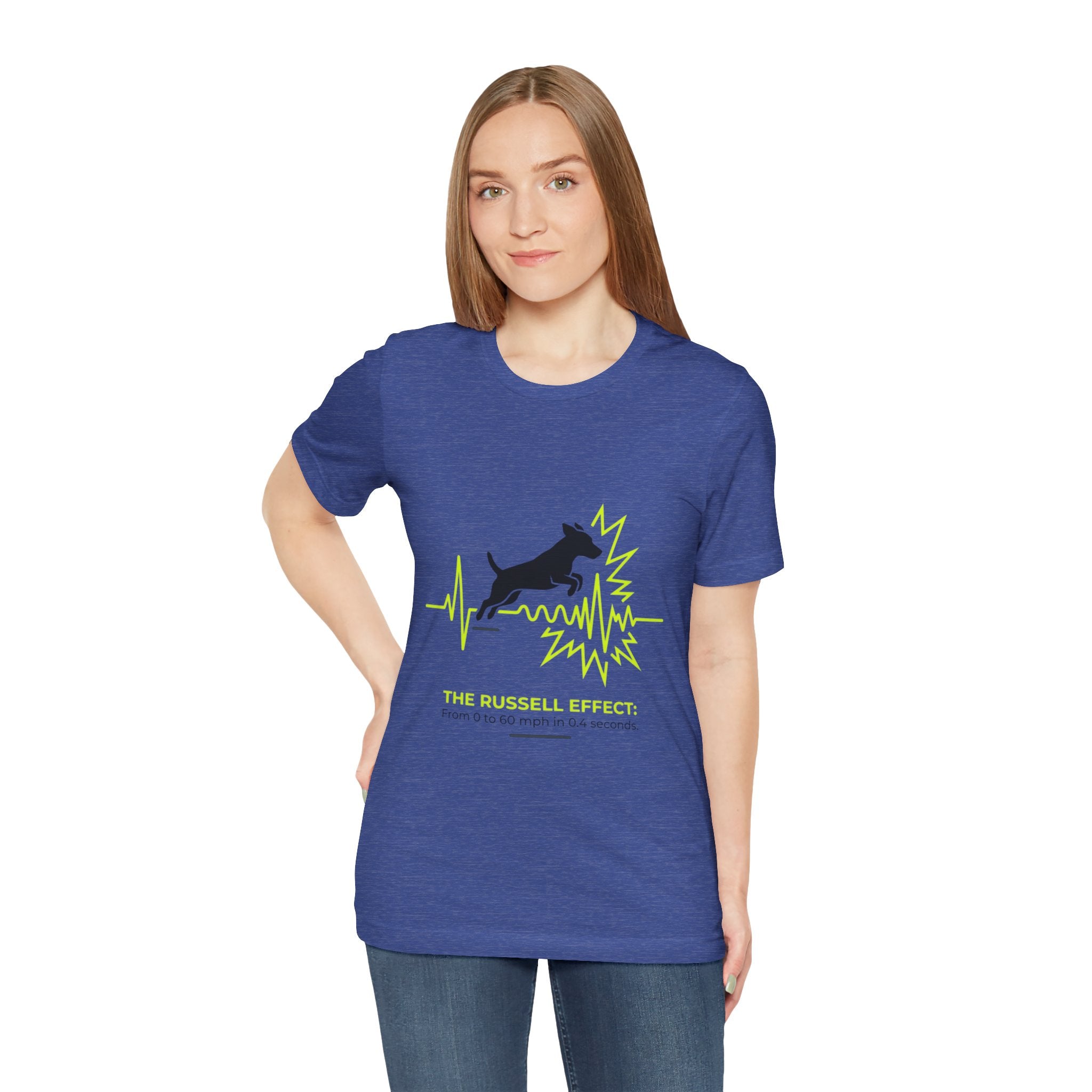 Dog Heartbeat Tee — "The Russell Effect" Greyhound Sprint T‑Shirt