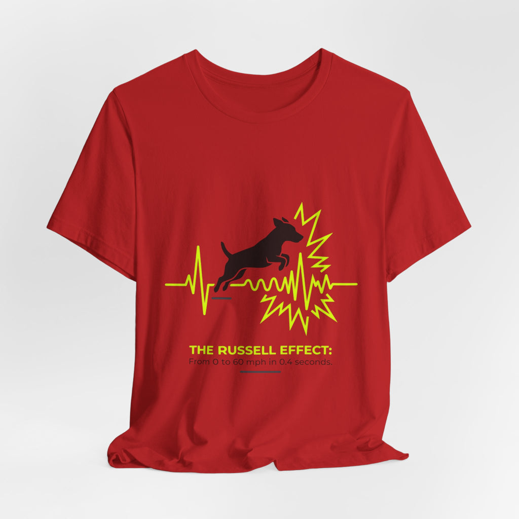 Dog Heartbeat Tee — "The Russell Effect" Greyhound Sprint T‑Shirt
