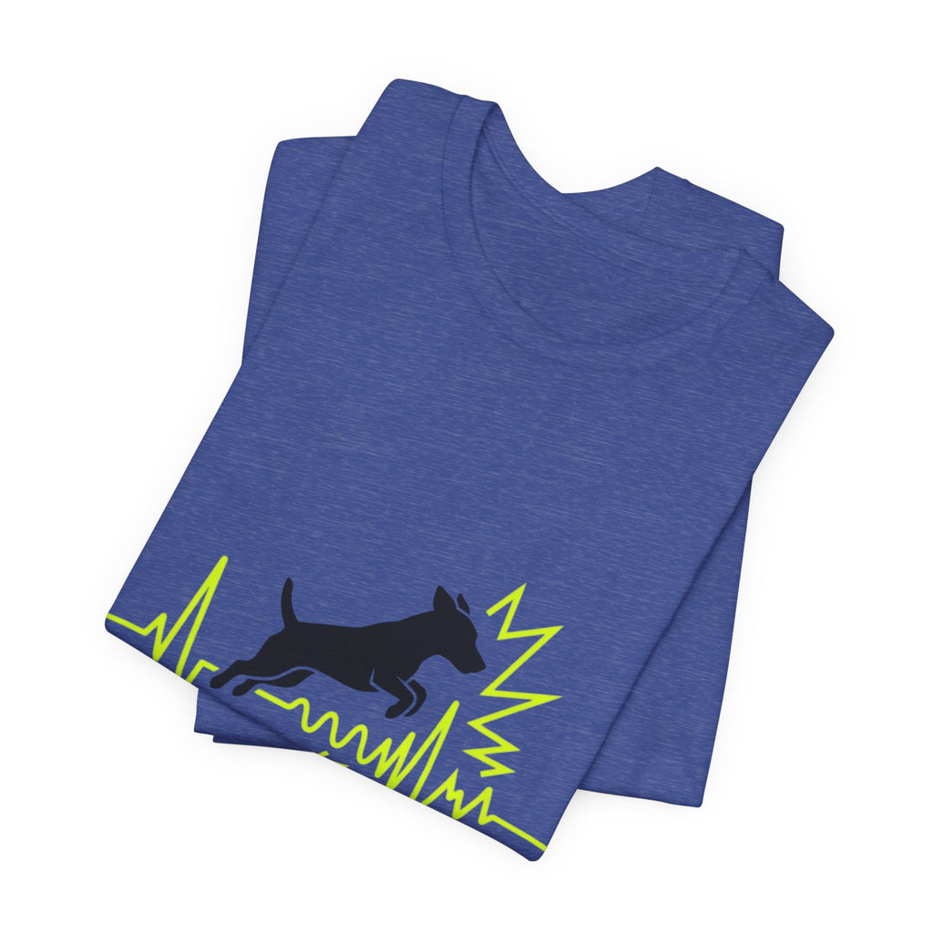 Dog Heartbeat Tee — "The Russell Effect" Greyhound Sprint T‑Shirt