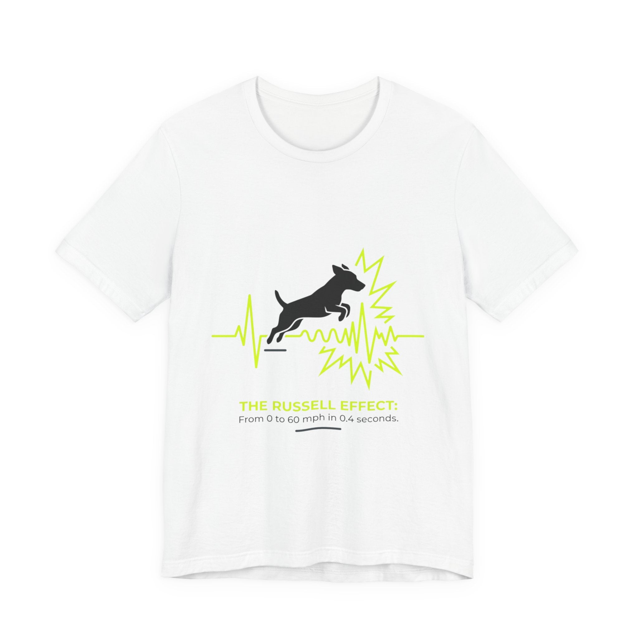 Dog Heartbeat Tee — "The Russell Effect" Greyhound Sprint T‑Shirt