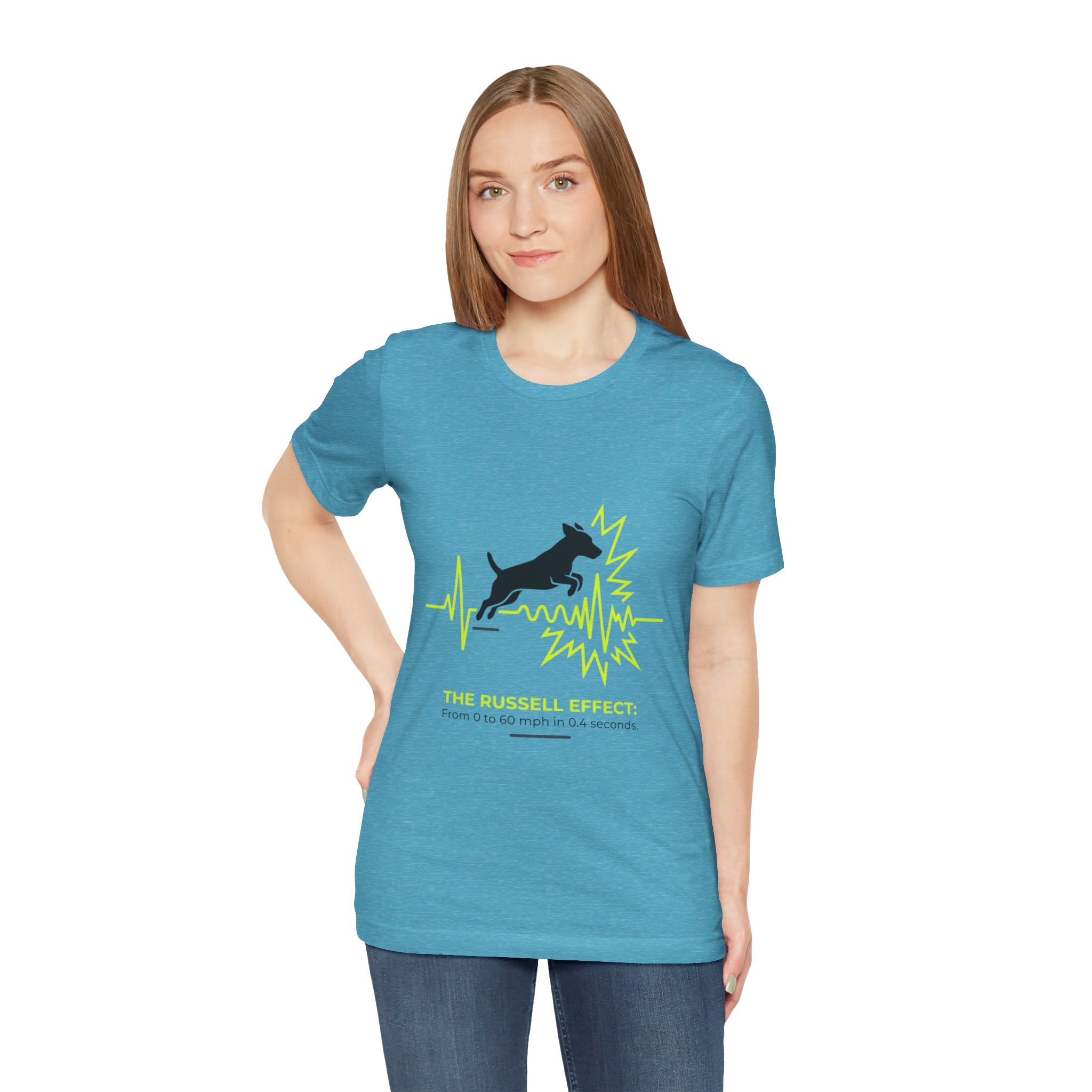 Dog Heartbeat Tee — "The Russell Effect" Greyhound Sprint T‑Shirt