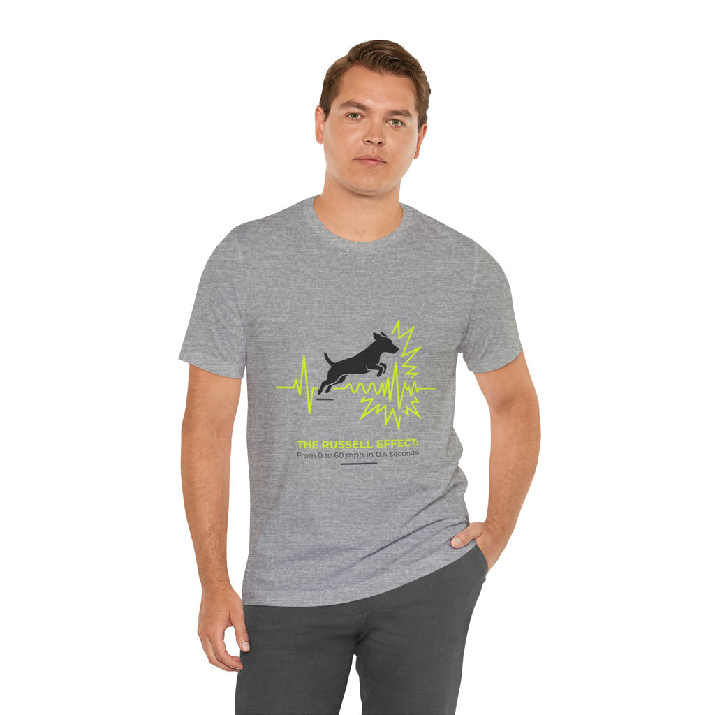 Dog Heartbeat Tee — "The Russell Effect" Greyhound Sprint T‑Shirt
