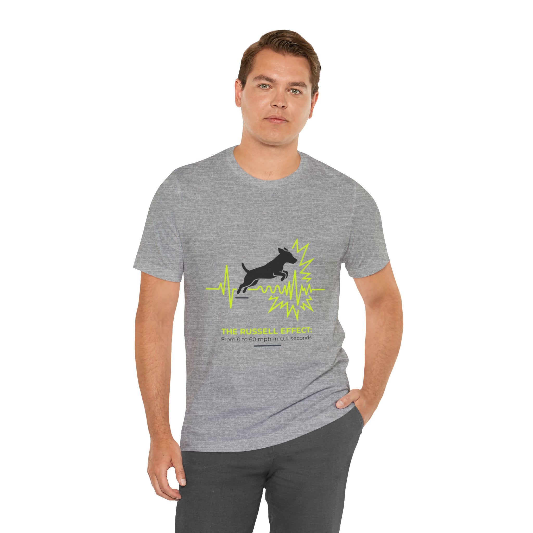 Dog Heartbeat Tee — "The Russell Effect" Greyhound Sprint T‑Shirt