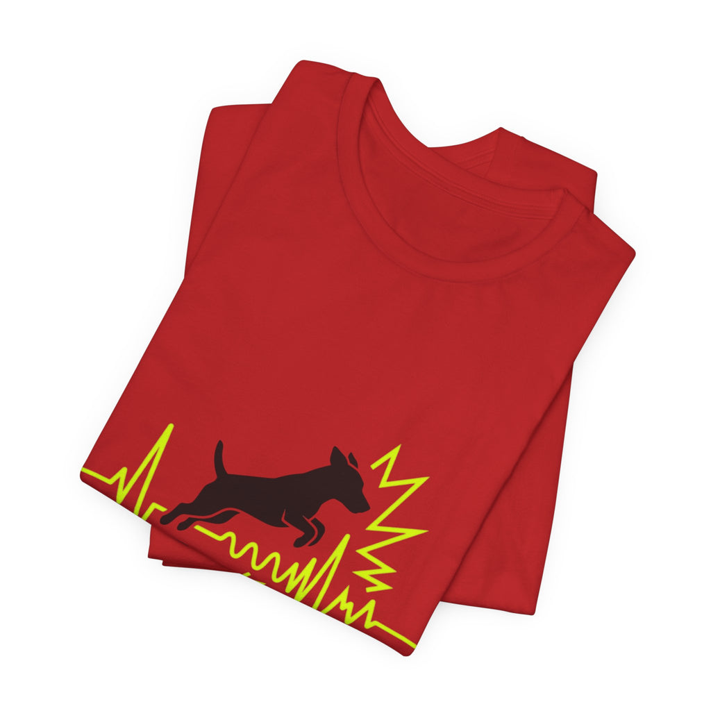Dog Heartbeat Tee — "The Russell Effect" Greyhound Sprint T‑Shirt