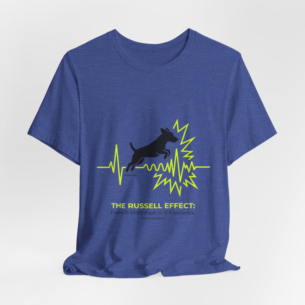 Dog Heartbeat Tee — "The Russell Effect" Greyhound Sprint T‑Shirt