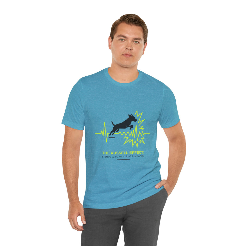 Dog Heartbeat Tee — "The Russell Effect" Greyhound Sprint T‑Shirt