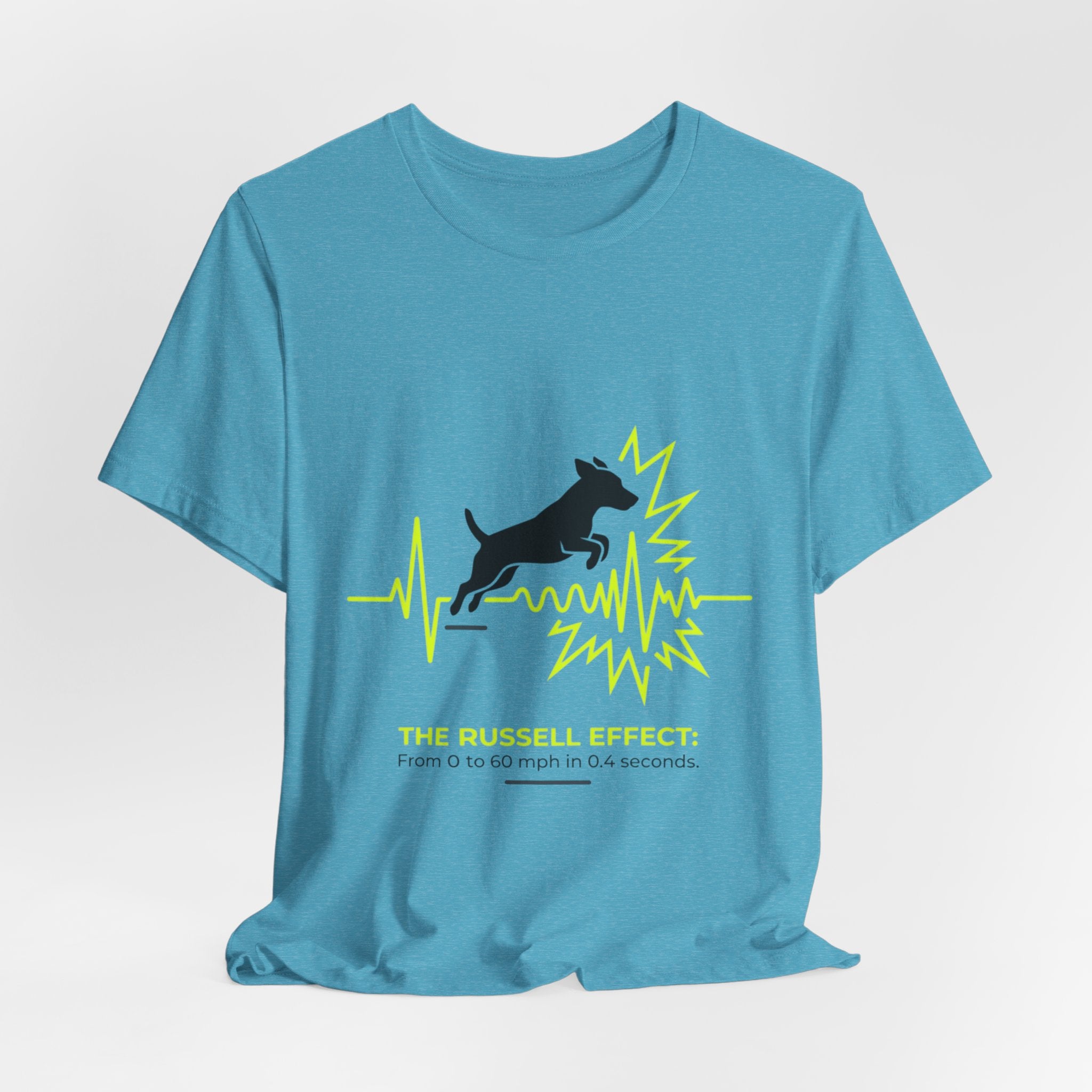 Dog Heartbeat Tee — "The Russell Effect" Greyhound Sprint T‑Shirt